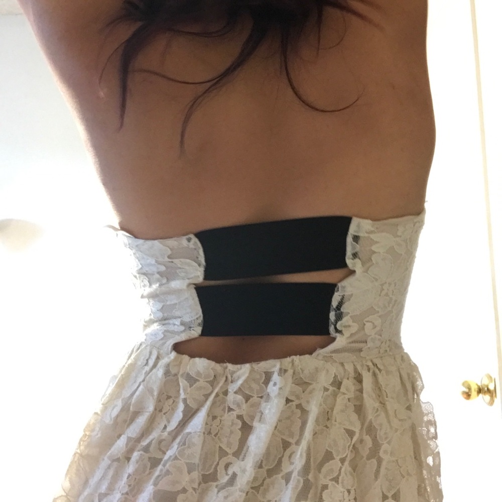 White crochet dress
